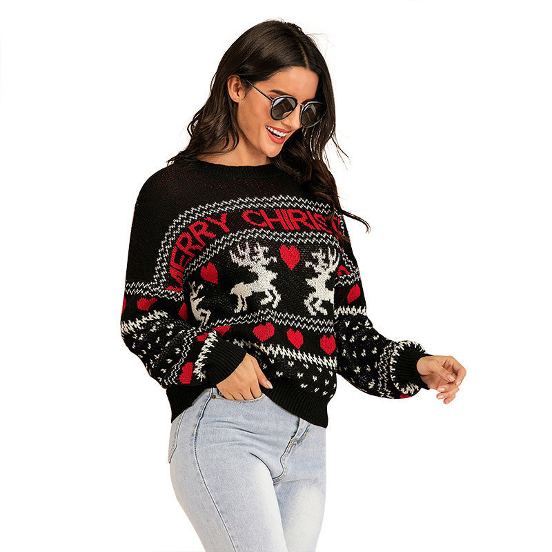 Christmas fawn pullover sweater