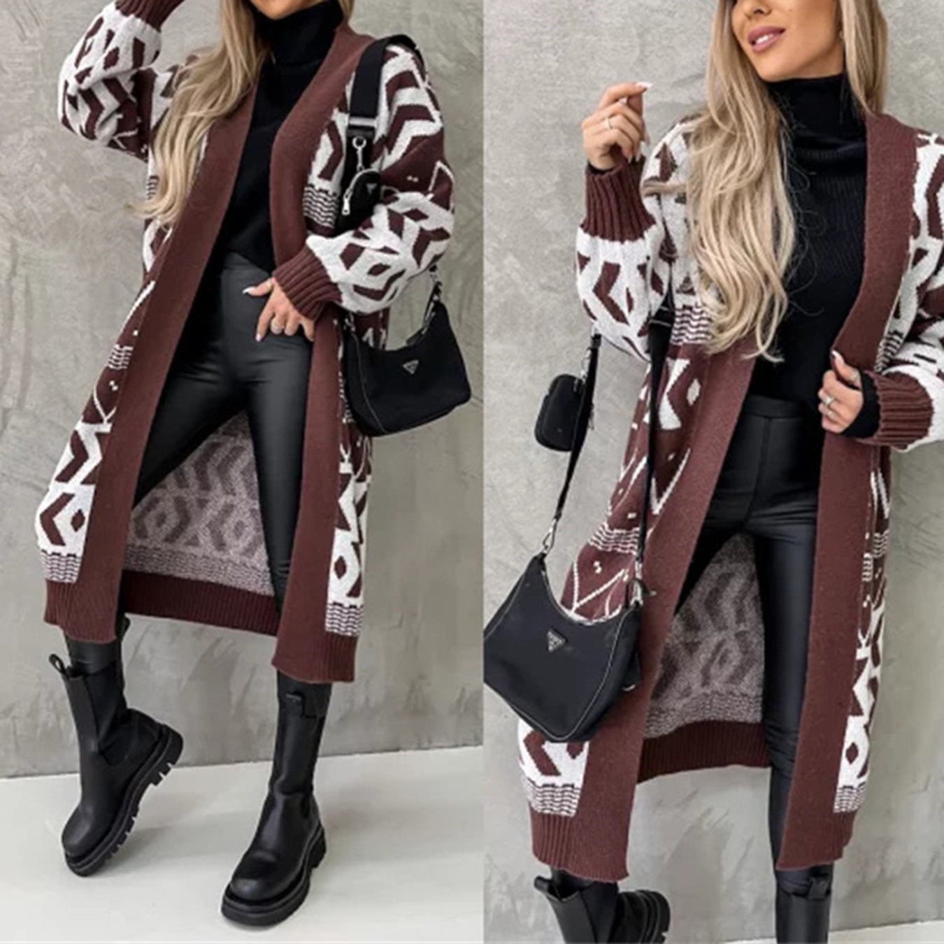 Long Sleeve Button Knitted Sweater Coat Cardigan